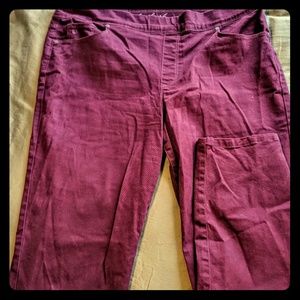 [G Vanderbilt] Stretch Maroon Legging Jean 16 NWoT
